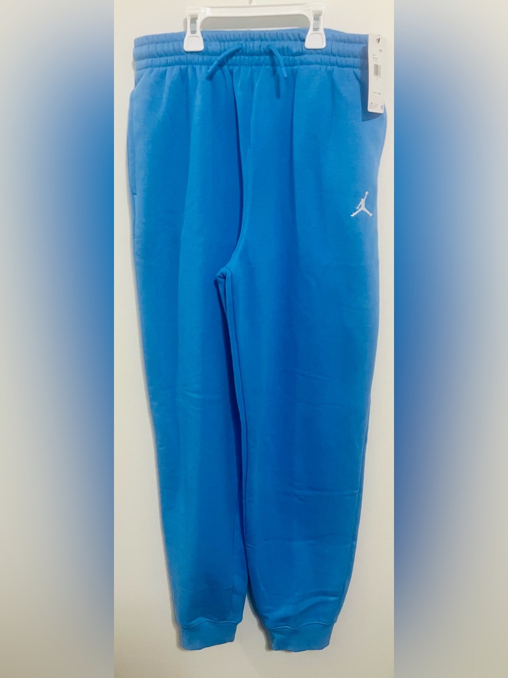 Jordan Kids Blue Fleece Joggers with White Jump Logo